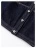 Navy Blue Contrast Stitching Loose Casual Vest