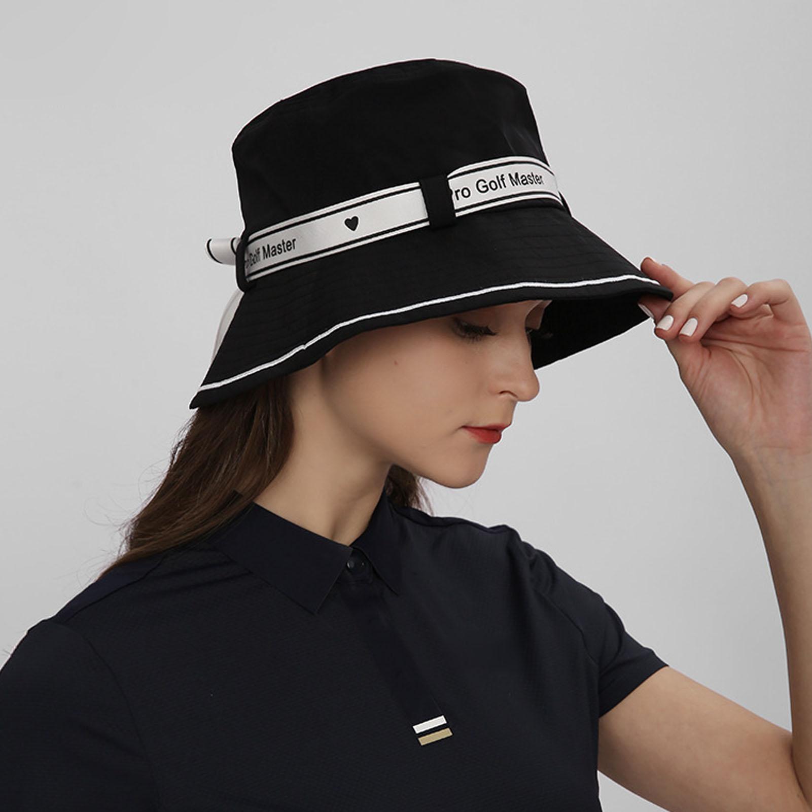 Women s Golf Bucket Hat Breathable Sun Protection Outdoor Hat Black