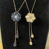 Alloy long sweater chain necklace pendant women's simple and versatile autumn and winter clothes pendant accessories
