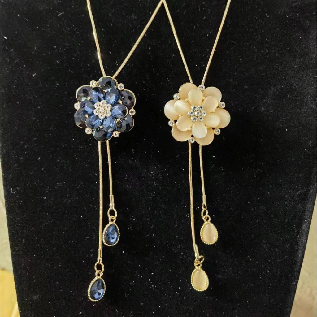 Alloy long sweater chain necklace pendant women's simple and versatile autumn and winter clothes pendant accessories