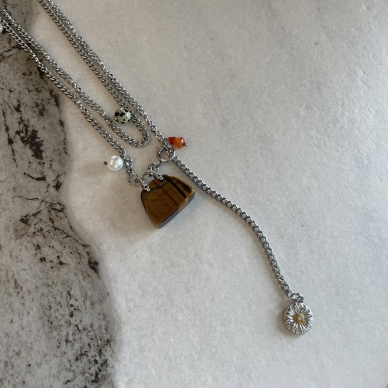 Small Bag Pendant Necklace Adjustable Necklace Titanium Steel Texture Fashion and Trendy Jewelry Suitable for Women
