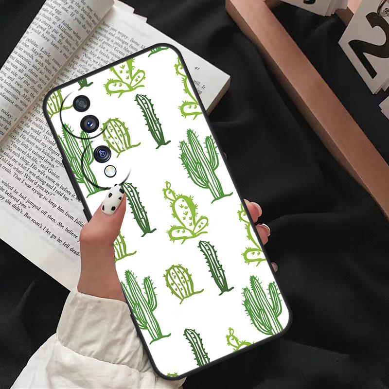 Cactus Pattern Case For Honor X8 X9 X7 X6 a 8X 9X X9a Cover For Honor Magic 5 Pro 10 50 70 90 Lite Coque