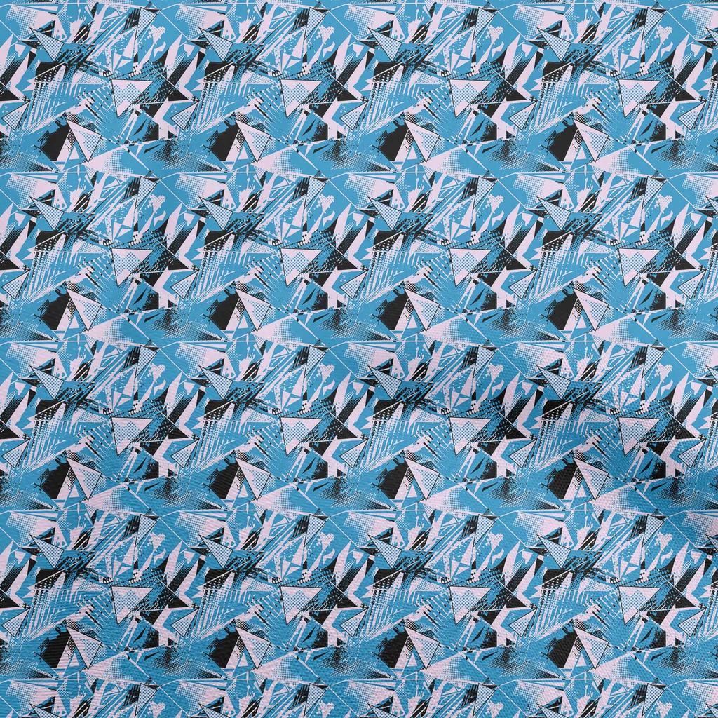 oneOone Cotton Flex Blue Fabric Abstracts Sewing Material Print Fabric By The Yard 40 Inch