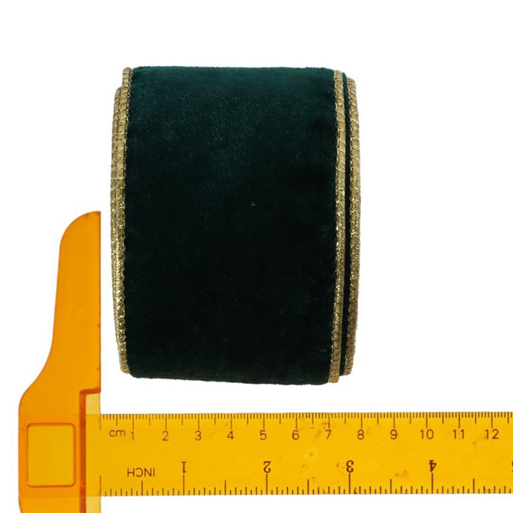 10 yardů Sametová sametová stuha Zlatý okraj Stuha se zlatým okrajem Drátovaná stuha pro domácí párty dekorace