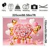 Mother's Day Floral Party Backdrop with Roses&Balloons&Gift Boxes Design,Wall Decor and Festive Celebrations,Mothers Day Decor