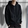 Men's Trendy Solid Color Velvet-Lined Hooded Sweater - Thick, Warm, Autumn/Winter Korean Style Pullover with Round Neck.