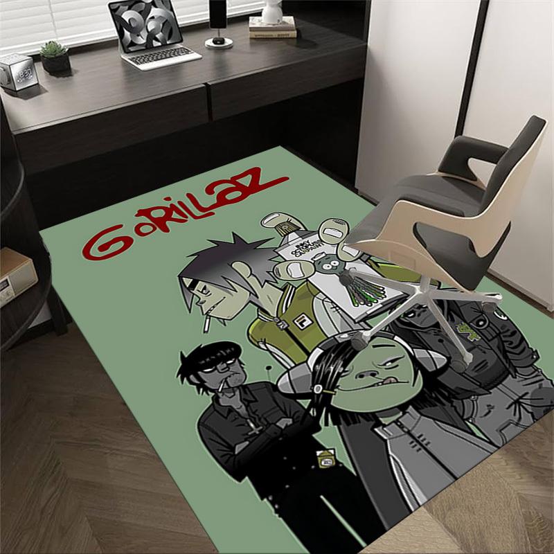 

1 шт. Ковер Gorillaz Ink, Ковер для офиса, Коврик для улицы, Декор для дома, Ковер для зоны, Фестиваль 60cm by 90cm