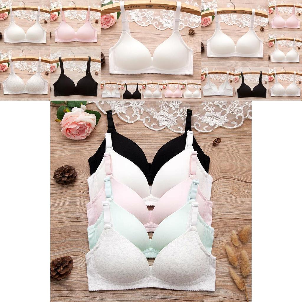 Teenager's Bras Wire Free Junior Cotton Training Soft Cup With Adjustable Straps