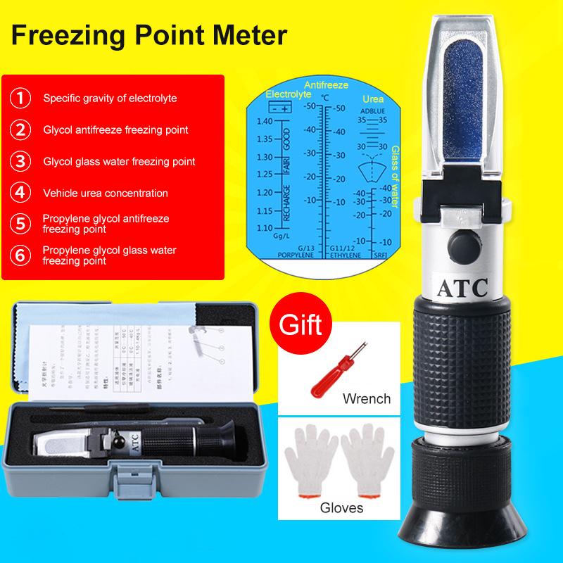 4 In 1 ATC Refractometer Antifreeze Coolant Tester Adblue Engine Fluid Freezing Point Water Detector Car Clean Battery Test