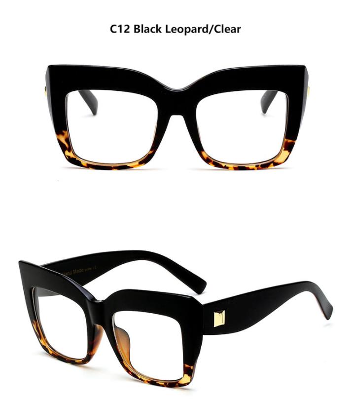Large Anti Blue Ray Reading Glasses for Women Men Thick Oversized Square Presbyopic Eyeglasses Diopters 0 to +6 0