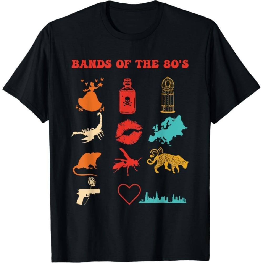 

Bands Of The 80 s Retro Vintage Design T-Shirt S
