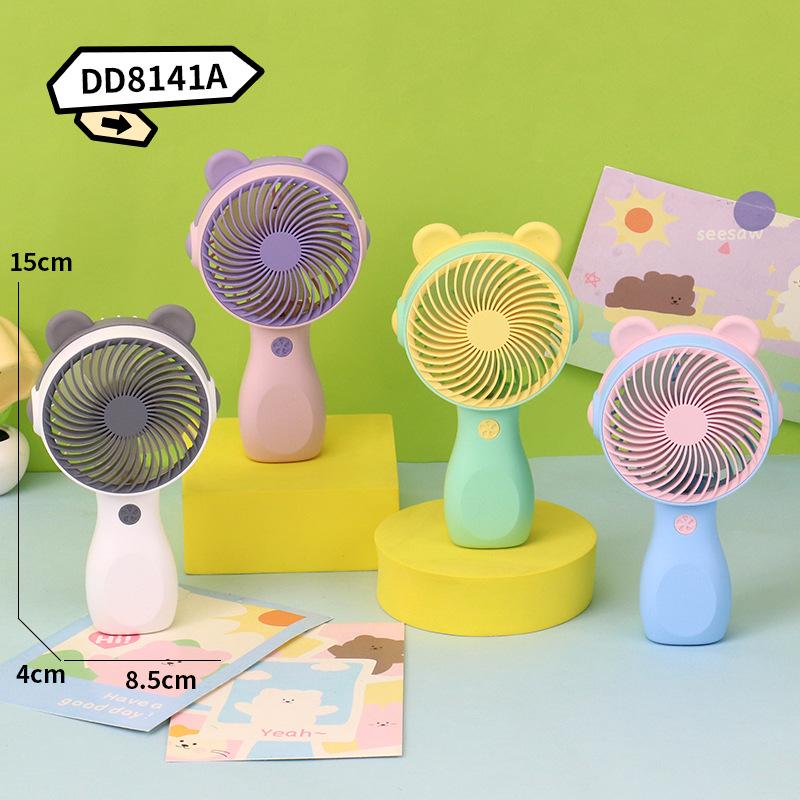 

USB Rechargeable Mini Handheld Fan - Portable Gift for Students Color Notes