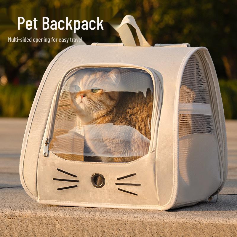 Large Capacity Portable Pet Shoulder Backpack for Cats and Dogs