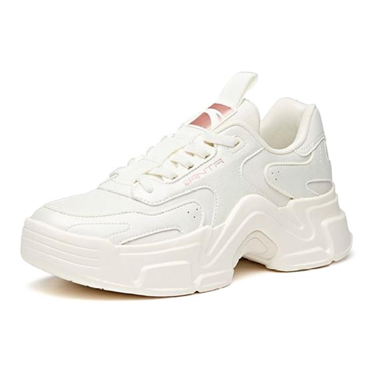 New Anta Anti Slip Wear Resistant Low Top Chunky Sneakers Women's Pure White 122038884-1