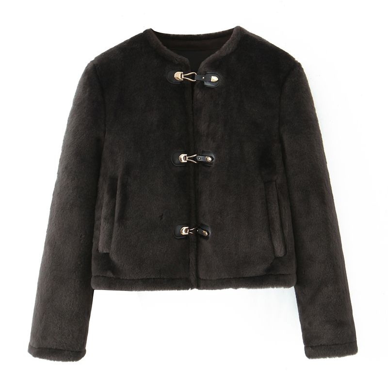 Za Autumn and Winter New Arrivals Women's Clothing Zr European and American Style Fashionable Versatile Knot Buckle Reversible Jacket Coat 6318286