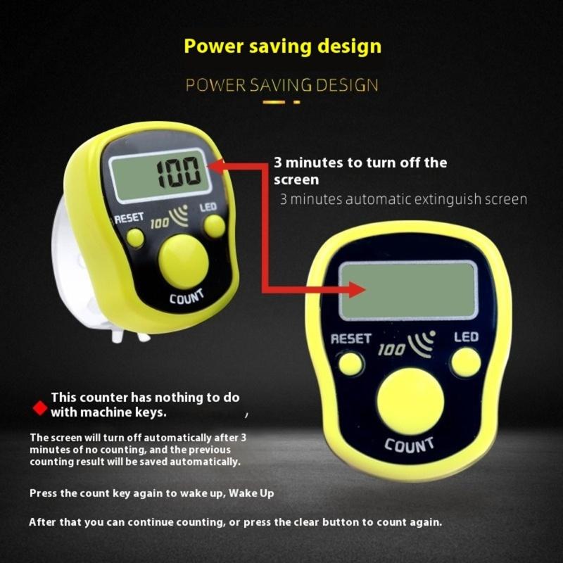 Mini Counter Manual Clickers Counter with Resettable Digits Led Screen for Sports Event Crafting Row Counting Lightweight