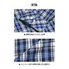 (Arona) ARONA check shirt long sleeve shirt men's With pocket Cotton/Y A25 navy x stripe 3L