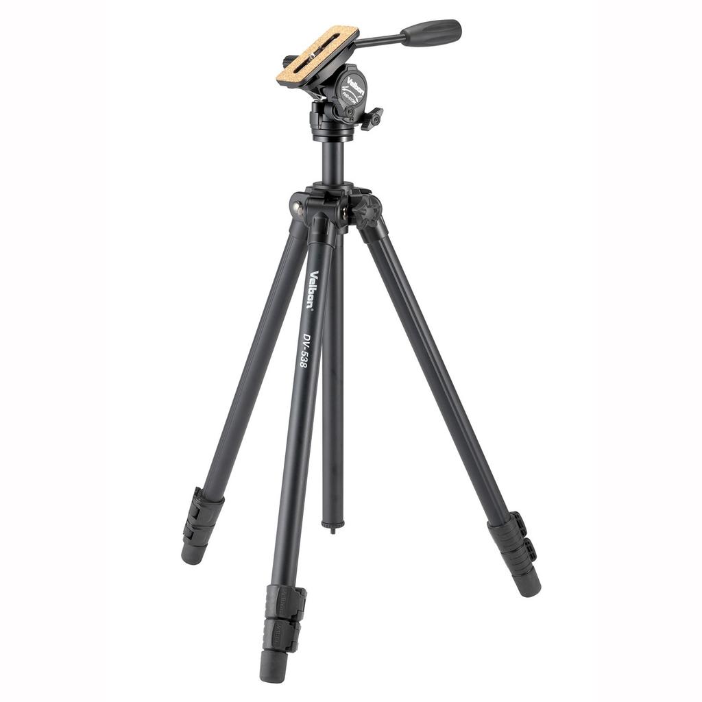 Velbon Video Lever 26mm Leg Medium Fluid Sliding Quick Release Shoe Aluminum Part Number 400987 DV-538 Tripod, 3-Section, Lock, Diameter, Head,