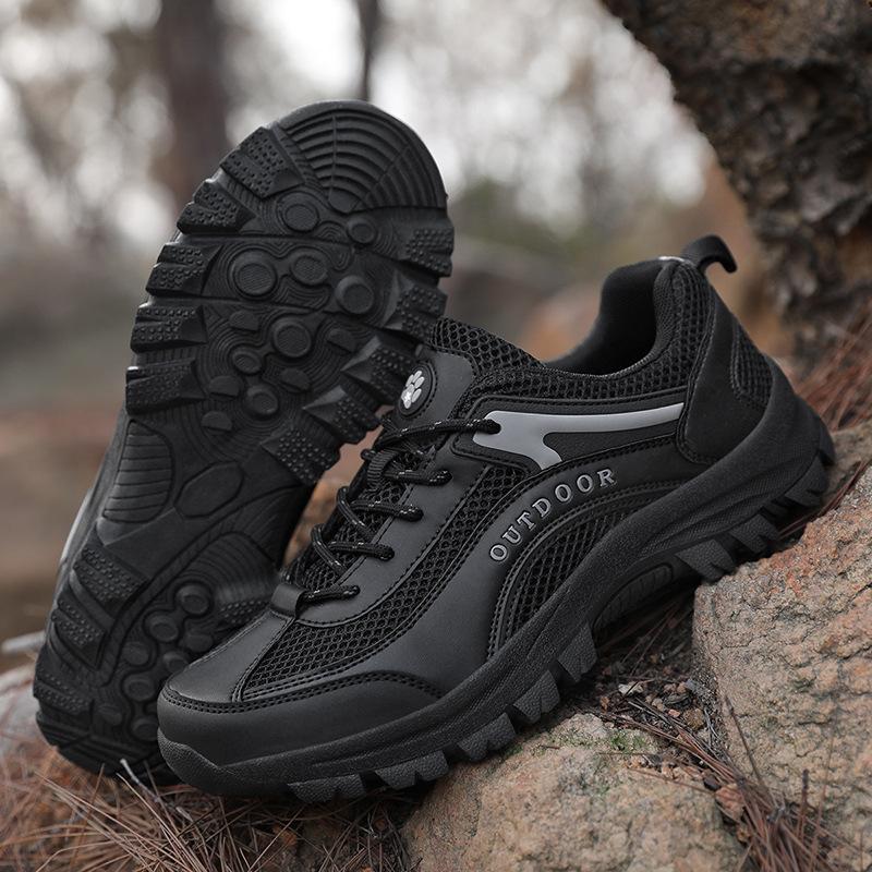 

311 мужская обувь для активного отдыха спортивная обувь весенняя низкая сетчатая обувь большого размера для пешего туризма кросс-кантри альпинизма нескользящая обувь для бега 38 чёрный
