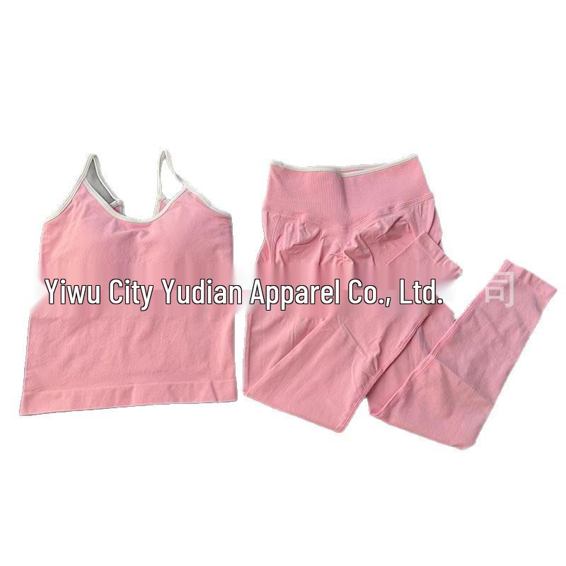 Dámský bezešvý barevný set na jógu TEVEO: Rychleschnoucí fitness oblečení s krásným designem zad.