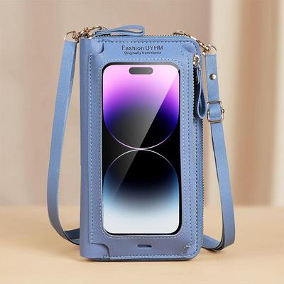 Women's Anti-Theft Touchscreen Crossbody Phone Bag - Versatile, Multi-Functional, Mini Transparent Wallet