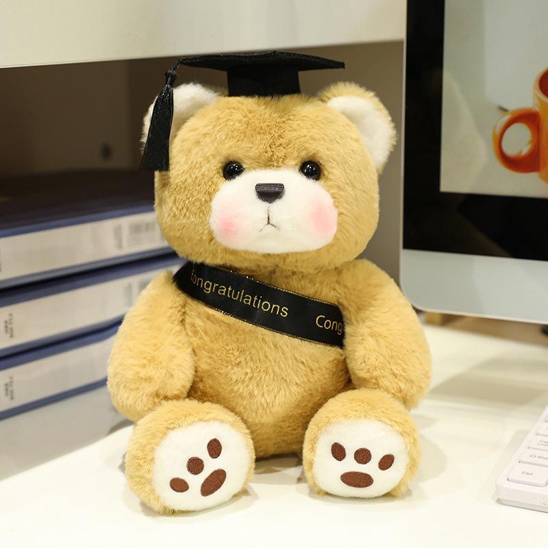 Graduation Teddy Bear Bear Plush Toy Dr. Bear Bear Hug Bear Doll Graduation Season Commemorative Ragdoll