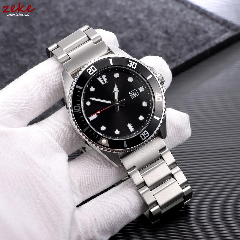 Silver Black Bracelet for Seiko Luxury Solid Stainless Steel Watch Band 18mm 19mm 20mm 21mm 22mm 24mm Belt Men Watch Accessories