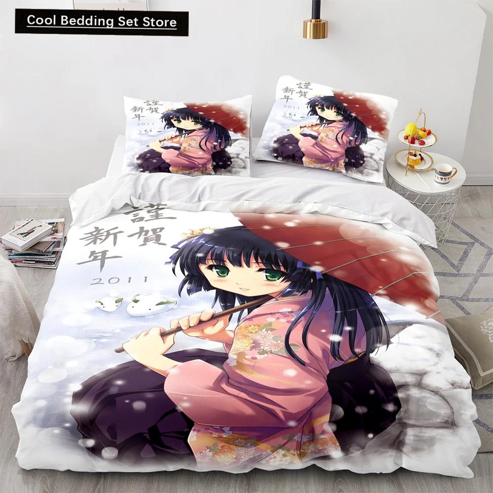 Anime Kawaii Sexy Girl Bedding Set,Duvet Cover Comforter Bed Set Quilt Cover Pillowcase,King Queen Twin Size Boys Girls Adults