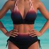 Fashionable Women Bikini Set With Polyester Fabric And Seamless Triangle Pant For Beach Vacation