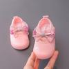 Cute Bowknot Anti-Kick Toddler Shoes for Baby Girls, Spring New Korean Version Breathable Soft Sole Princess Shoes