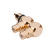 Gold Plated 1 Male To 2RCA Female Splitter Adapter Video Sound Two Way Connector Splitter Connector for Speaker