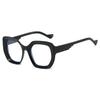 Fashion Leopard Splicing Color Large Frame Cat Eye Anti Blue Light Eyeglasses Men Women FULL Frame High Definition Eyewear