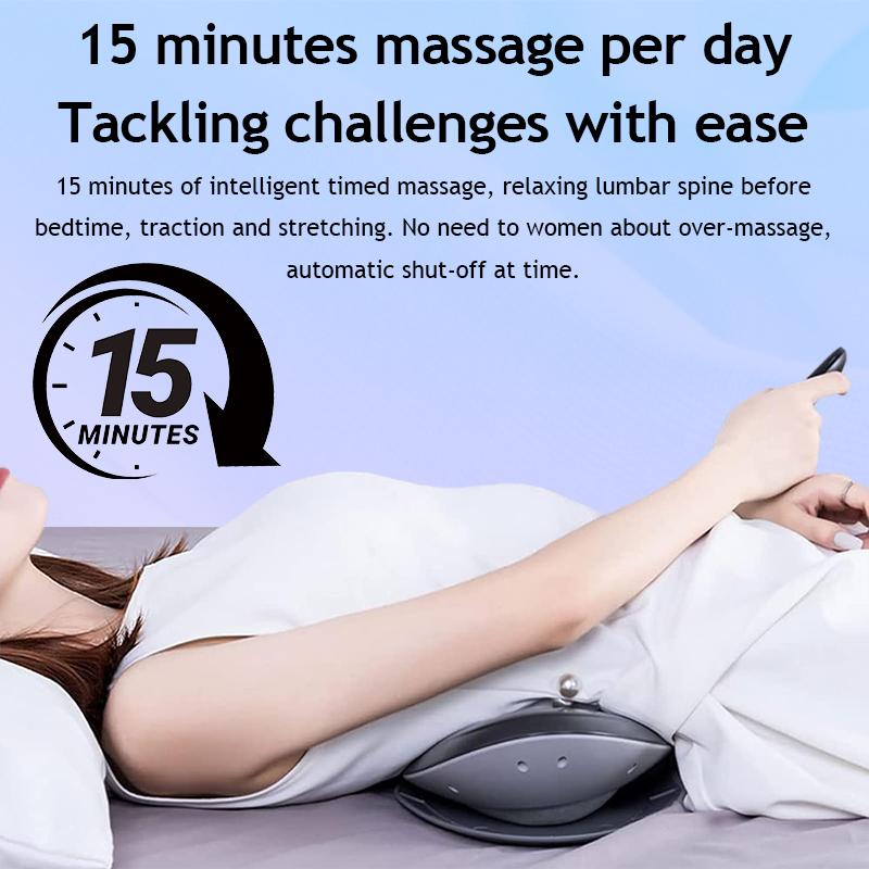 Curved Lumbar Spine Massager Intelligent Electric Compress Soothing Lumbar Massage Instrument Stretcher Waist Spine Health Care