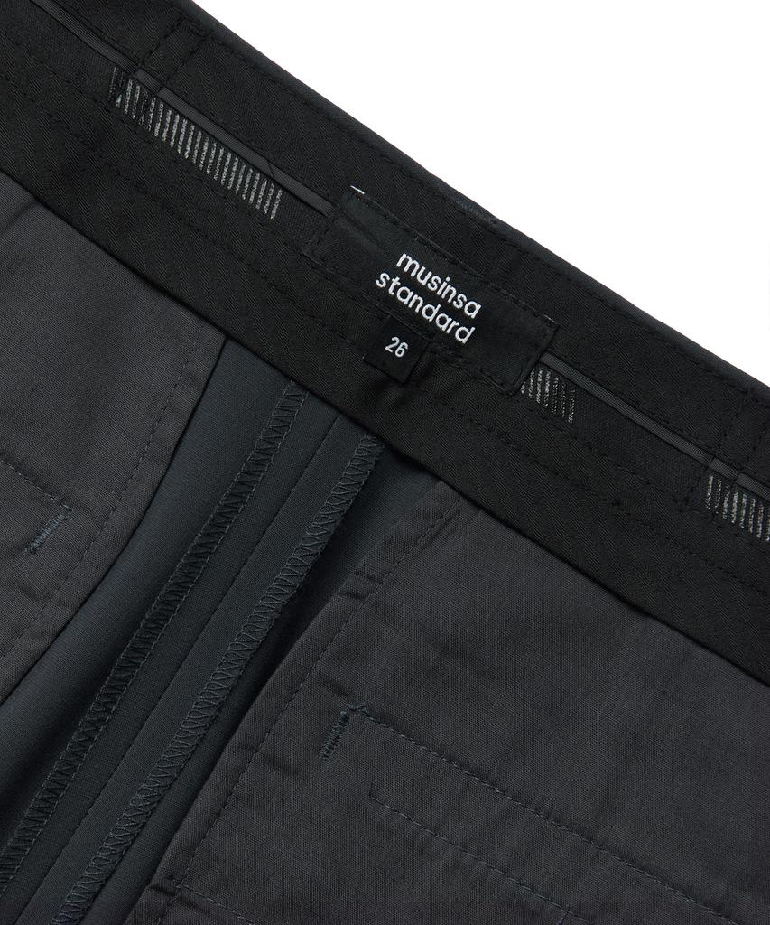 MUSINSA STANDARD WOMAN [Cooltandard] Women'S Semi-Balloon Hidden Banding Slacks [Gray]
