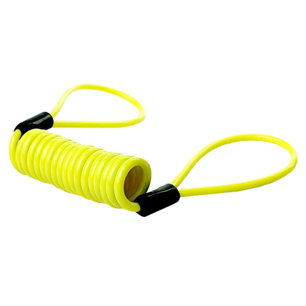 DYS Auto Shop 120cm Motorcycle Motorbike Security Disc Brake Lock Spring Reminder Cable Coil
