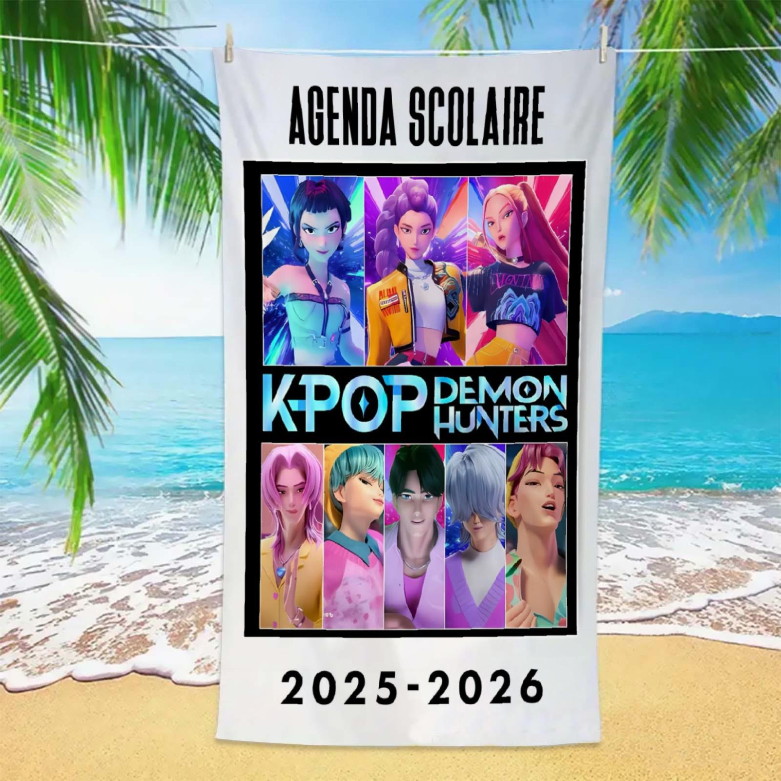 Asciugamani da spiaggia K-POP D-Demon-Hunters Microfibra Antisabbia Asciugamano da bagno ad asciugatura rapida Migliori regali di compleanno per ragazze donne Festa di nuoto 80x160cm&1pc