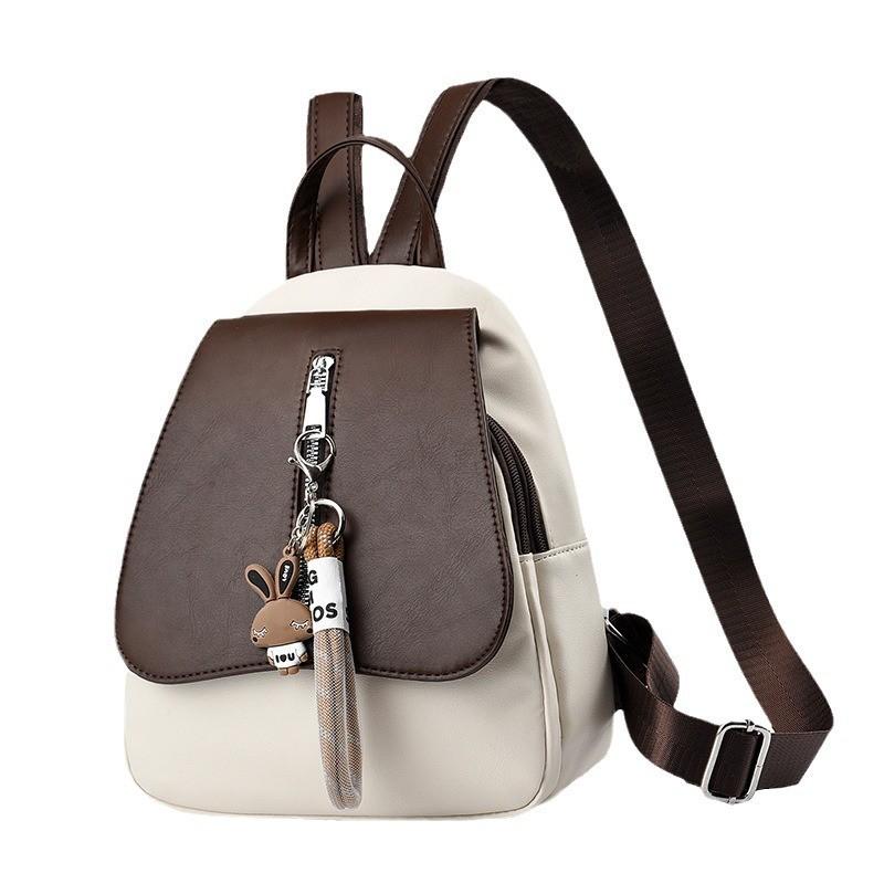 Trendy Colorful Large Capacity Backpack For Women Stylish Chic Durable Pu Material