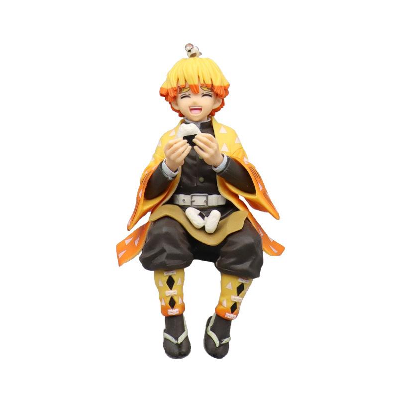 10-15cm Anime Demon Slayer Action Figure PVC Model Doll Collection Toy Car Figure Kamado Tanjiro Nezuko Sitting Ornaments