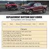 SecosAutoparts Passenger Bottom Replacement Perforated Leather Seat Cover Black Compatible with Dodge Ram 2500 3500 4500 5500 Laramie Sport SLT 2009