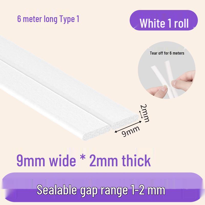 Self-Adhesive Soundproofing Door & Window Sealing Strip - Windproof, Insect-Proof, Anti-Theft Rubber Bumper