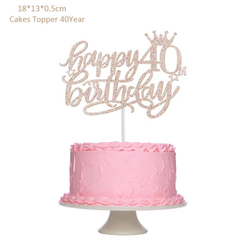 Alles Gute zum Geburtstag Kuchen Dekoration 13 16 18 21 30 40 50 60 70 Jahre Geburtstag Kuchen Topper Erwachsene Party Backen Dessert Dekor liefert