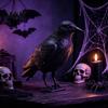 Window Decoration Crow Realistic Design Ornament, with Feather Texture Statue Texture, Stable Base Waterproof Sun-Resistant Gothic