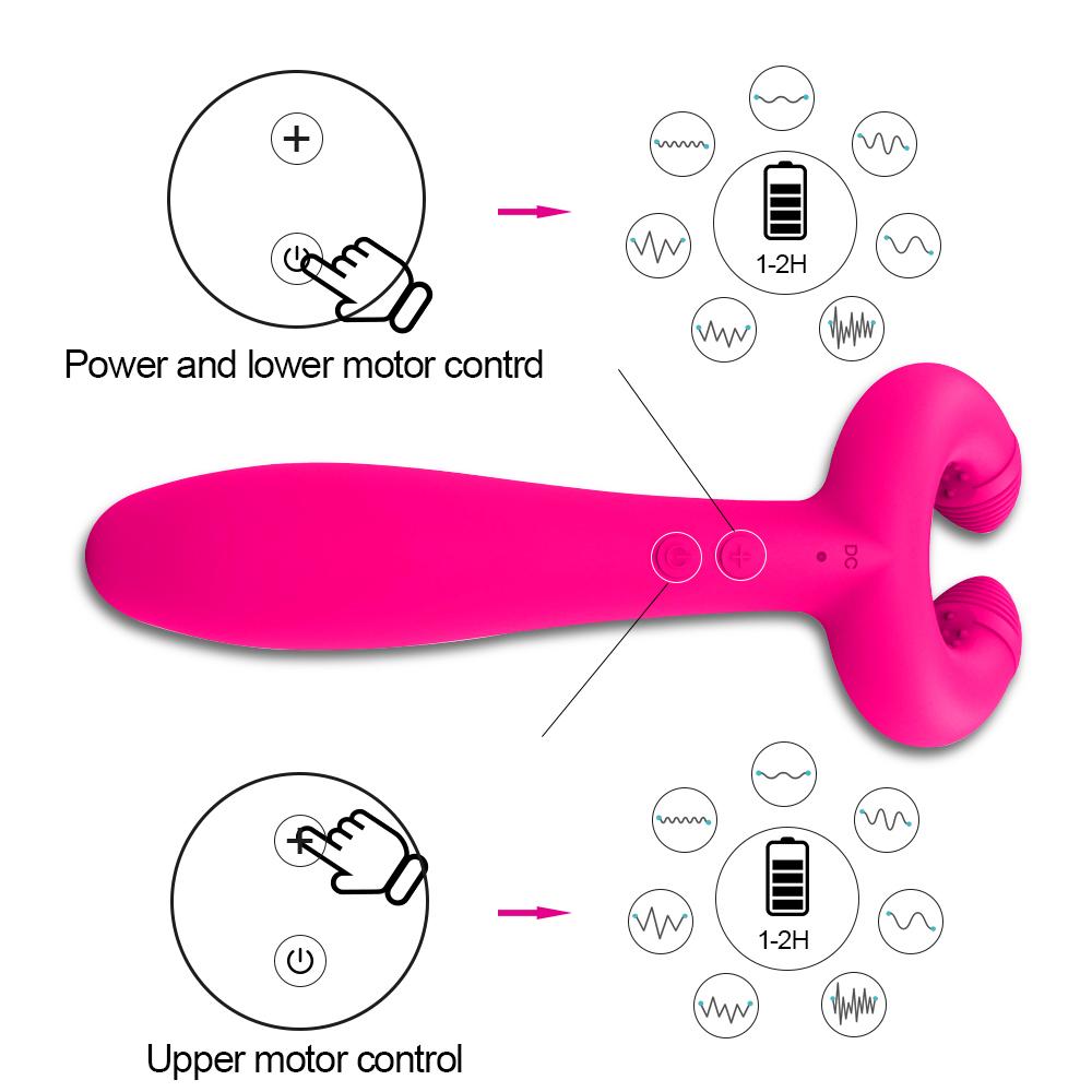 G Spot Dildo Vibrators For Women Clitoris Stimulator Nipple Clip Massager Vibrator Female Vibrating Ring Sex Toys For Couple