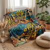 Dinosaur Skeletons In Colorful Artwork Blanket Personalized Name Flannel Blanket Soft Cozy Plush Throw for Sofa Bed Lightweight Home Decor