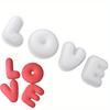 4pcs LOVE Silicone French Mousse Cake Mold Set for Valentine's Day and Chinese Valentine's Day Dessert Baking