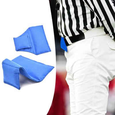 1/2 Adet Futbol Hakem Fasulye Torbası Hakem Aşağı Atmak Tek Taraflı Uzun Boyun Mavi Naylon Fasulye Torbası Rugby Futbol Oyunları Hakem Aksesuarları