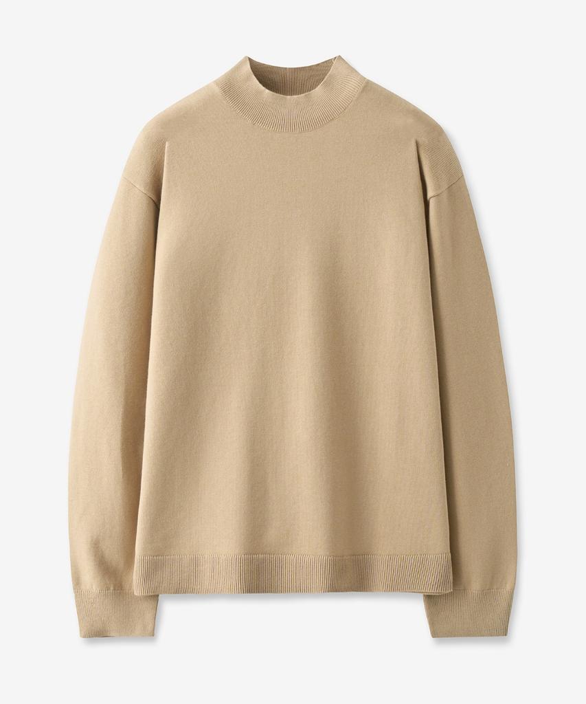 MINAV Cotton Solid Mock Neck Knit [4 Colors]