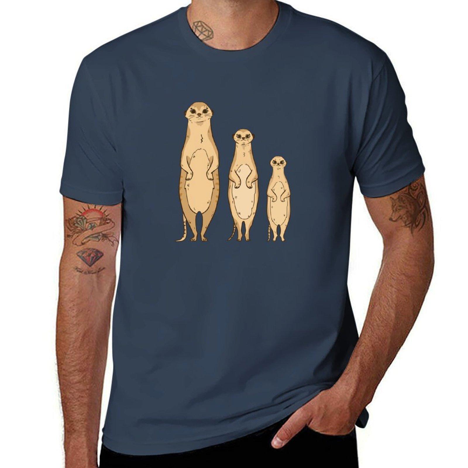Meerkat family TShirt Work Utility Short Sleeve Shirt S