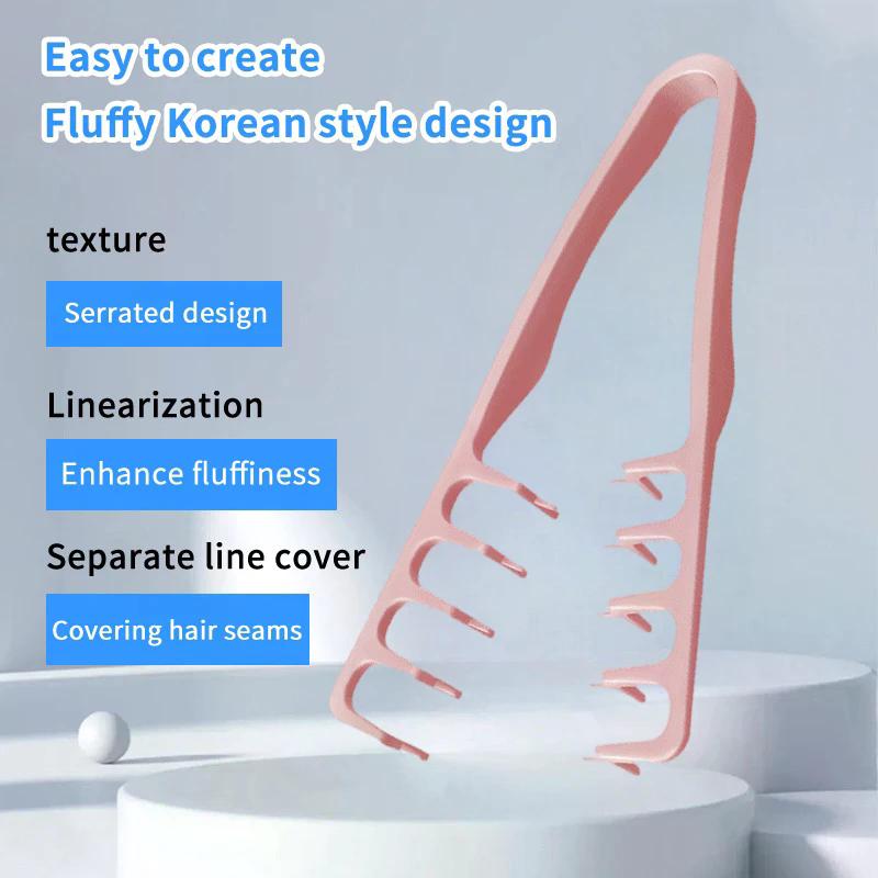 Wide-Tooth Hair Styling Comb Hair Seam Bangs Comb Root Top Fluffy Hairdressing Tool for Women Men
