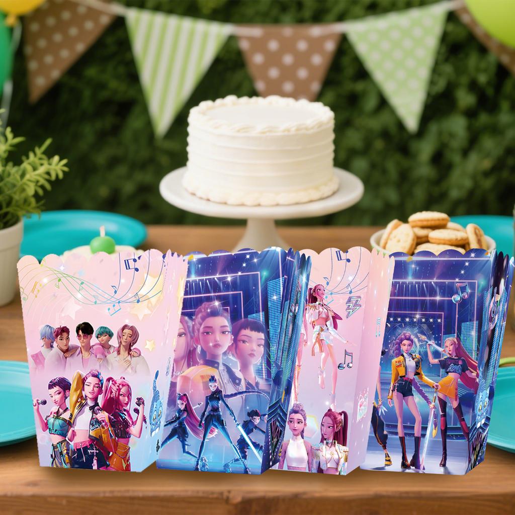 Dämonenjäger Partyzubehör Süßigkeitenbox Babyparty Koreanisch Kpop Anime Geburtstagsfeier Dekoration Kindergeburtstag Papiergeschenkboxen